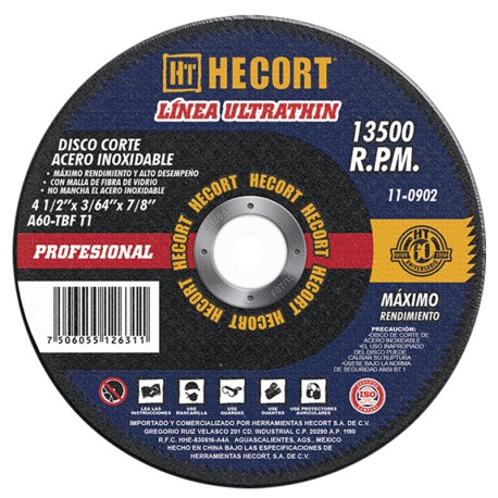 ABRASIVO CORTE ACERO INOXIDABLE BALANCE 4 1/2 (11-0902)