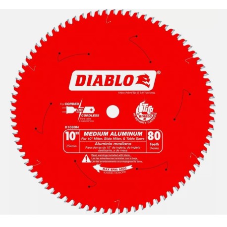 DISCO 10" X 80D CORTE ALUMINIO BOSCH (D1080N)
