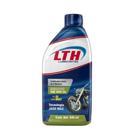 LTH ACEITE P/MOTOS 4 TIEMPOS JASO MA2 SAE 20W-50 946 ML (AM4TI)