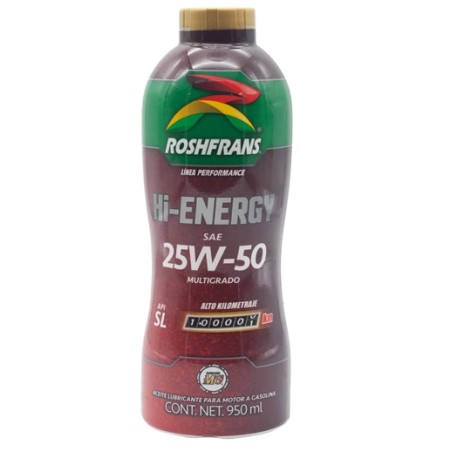 ACEITE HI-ENERGY API SL SAE 25W-50 950 ML