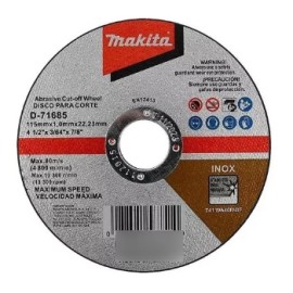 DISCO ABRASIVO PARA CORTE DE ACERO INOXIDABLE 115X1 MM (D-71685)